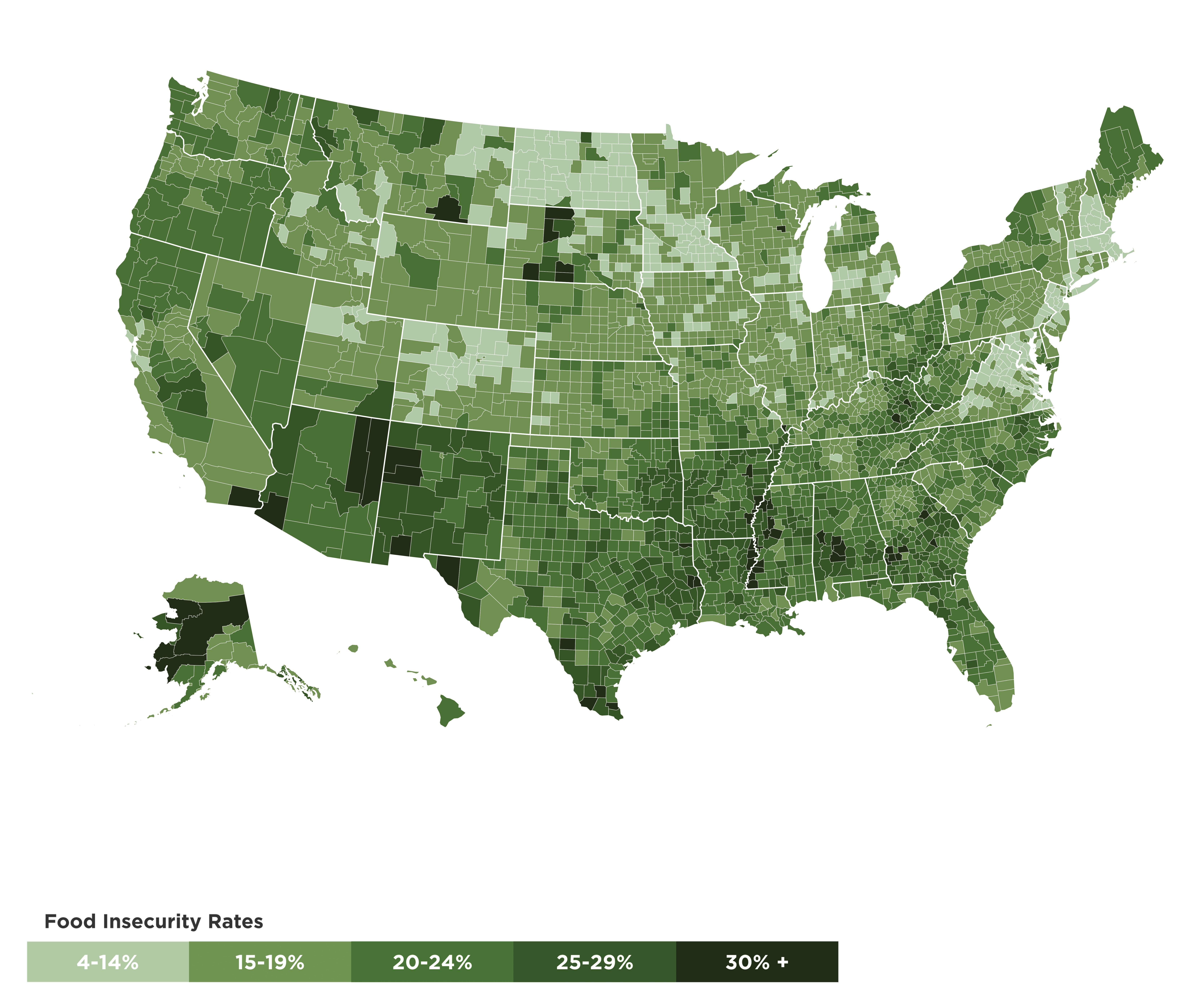 Food Insecurity Rates by County